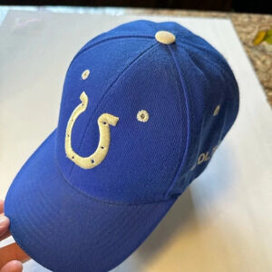 Indianapolis Colts Hat Cap Stretch Fitted One Size Mens NFL Football Blue